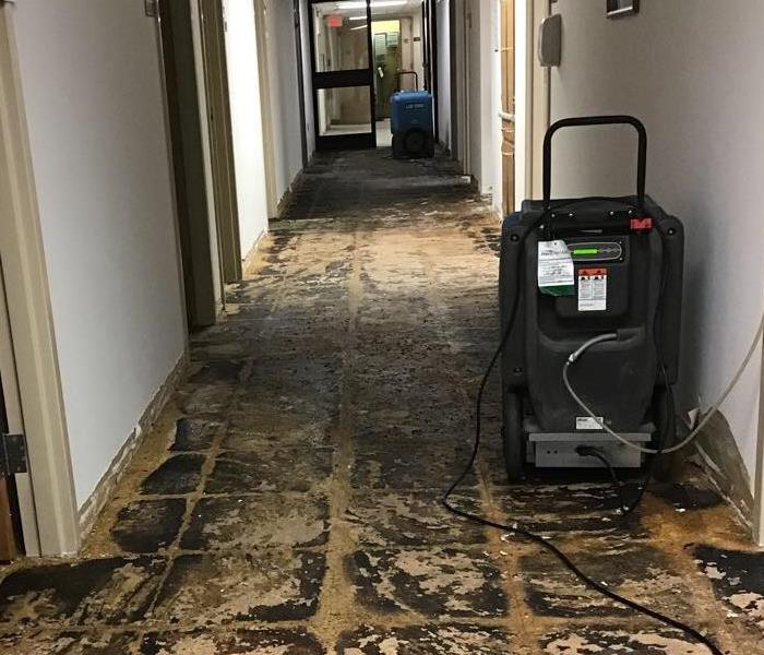 hallway with carpet removed