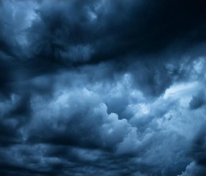 heavy, dark storm clouds