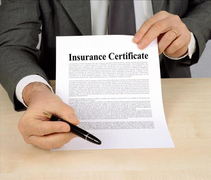 insurance certificate for fire damage